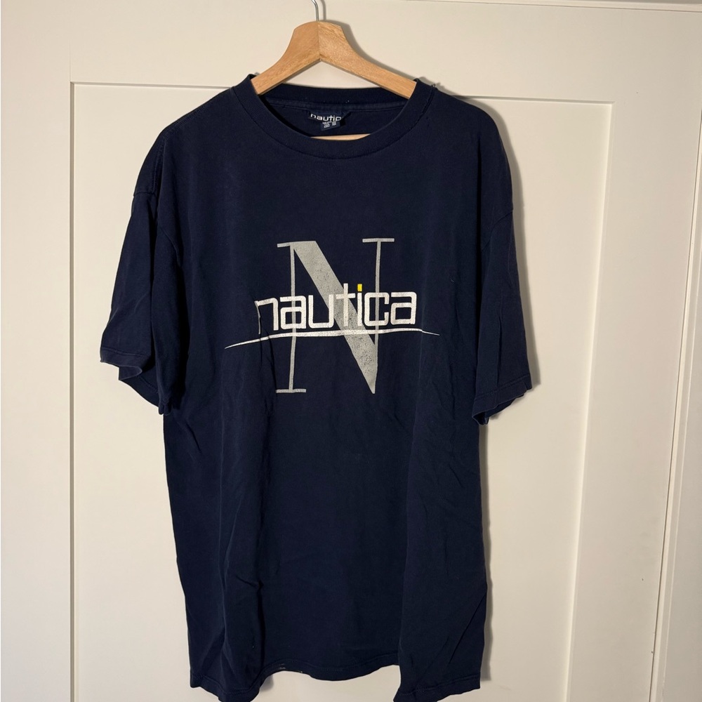 Nautica Men's Dark Blue Graphic Tee